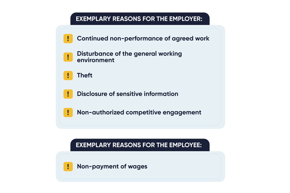 The graphic features a light design with two text blocks, each with a yellow title and a list of reasons, marked with yellow symbols.